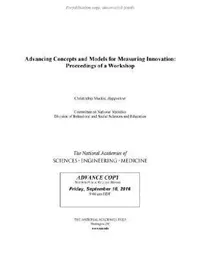 Buy Advancing Concepts and Models for Measuring Innovation (English, National Academies of Sciences Engineeri | Division of Behavioral, Social Scienc | Committee on National Statistics) — BookShops.in