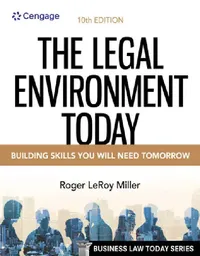 Buy The Legal Environment Today (English, Roger Miller) — BookShops.in