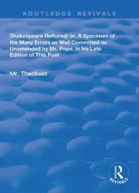 Buy Shakespeare Restored (English, Theobald Lewis) — BookShops.in