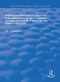 Buy Shakespeare Restored (English, Lewis Theobald) — BookShops.in