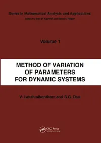 Buy Method of Variation of Parameters for Dynamic Systems (English, V. Lakshmikantham) — BookShops.in
