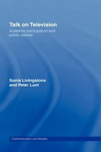 Buy Talk on Television (English, Sonia Livingstone | Peter Lunt) — BookShops.in
