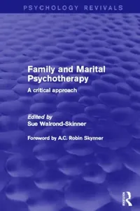 Buy Family and Marital Psychotherapy (English, SueWalrond-Skinner) — BookShops.in