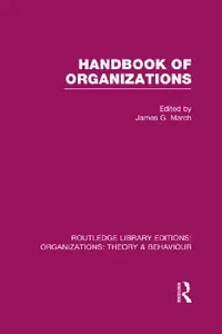 Buy Handbook of Organizations (Rle (English, James March) — BookShops.in