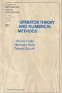 Buy Operator Theory and Numerical Methods (English, H. Fujita | N. Saito | T. Suzuki) — BookShops.in