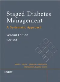 Buy Staged Diabetes Management (English, Roger Mazze | Ellie S. Strock | Gregg D. Simonson) — BookShops.in