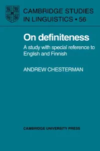 Buy On Definiteness (English, Andrew Chesterman | Chesterman Andrew | S. R. Anderson) — BookShops.in