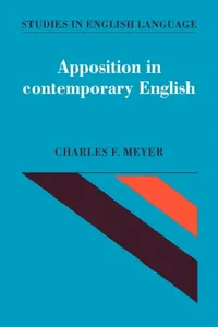 Buy Apposition in Contemporary English (English, Charles F. Meyer | Merja Kyt | Bas Aarts) — BookShops.in