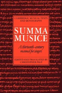 Buy Summa Musice (English, Christopher Page) — BookShops.in