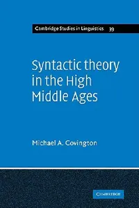 Buy Syntactic Theory in the High Middle Ages (English, Michael A. Covington) — BookShops.in