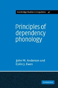Buy Principles of Dependency Phonology (English, John M. Anderson | Colin J. Ewen) — BookShops.in