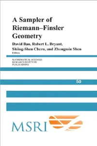 Buy A Sampler of Riemann-Finsler Geometry (MSRI Publications 50) by David Bao, Robert L. Bryant, Shiing-Shen Chern | Cambridge University Press | Hardcover | English | Higher Education Textbook in Mathematics & Geometry — BookShops.in