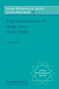 Buy Representations of Rings Over Skew Fields (English, A. H. Schofield | N. J. Hitchin) — BookShops.in