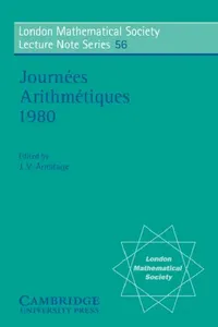 Buy Journees Arithmetiques 1980 (English, J. V. Armitage | N. J. Hitchin) — BookShops.in