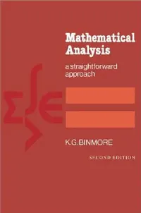 Buy Mathematical Analysis (English, K. G. Binmore | Binmore K. G.) — BookShops.in