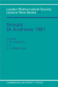 Buy Groups - St Andrews 1981 (English, C. Campbell | N. J. Hitchin | E. F. Robertson) — BookShops.in