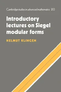 Buy Introductory Lectures on Siegel Modular Forms (English, Helmut Klingen | Bela Bollobas | W. Fulton) — BookShops.in