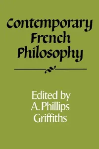 Buy Contemporary French Philosophy (English, A. Phillips Griffiths) — BookShops.in