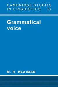 Buy Grammatical Voice (English, M. H. Klaiman | Klaiman M. H. | S. R. Anderson) — BookShops.in