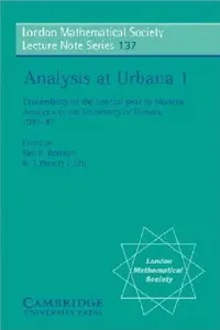 Buy Analysis at Urbana (English, Earl R. Berkson | N. T. Peck | J. Uhl) — BookShops.in