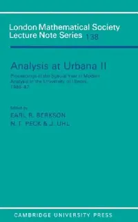 Buy Analysis at Urbana Vol 2 (English, E. Berkson | J. Uhl | T. Peck) — BookShops.in