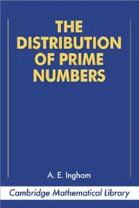 Buy The Distribution of Prime Numbers (English, A. E. Ingham | R. C. Vaughan) — BookShops.in