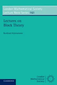 Buy Lectures on Block Theory (English, Burkhard Kulshammer) — BookShops.in