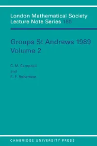 Buy Groups St Andrews 1989 (English, C. M. Campbell | E. F. Robertson | N. J. Hitchin) — BookShops.in