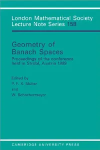 Buy Geometry of Banach Spaces (English, P. F. X. Muller | W. Schachermayer | J. W. S. Cassels) — BookShops.in