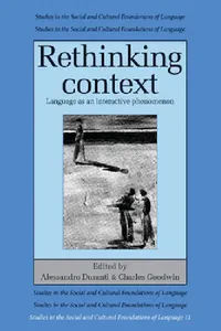 Buy Rethinking Context (English, Alessandro Duranti | Charles Goodwin) — BookShops.in