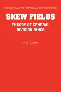 Buy Skew Fields (English, P. M. Cohn | Cohn P. M. | G. -C Rota) — BookShops.in