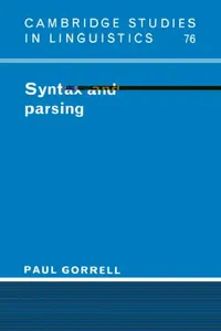 Buy Syntax and Parsing (English, Paul Gorrell | Gorrell Paul) — BookShops.in