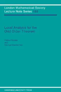 Buy Local Analysis for the Odd Order Theorem (English, Helmut Bender | George Glauberman | J. W. S. Cassels) — BookShops.in