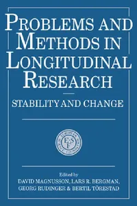 Buy Problems and Methods in Longitudinal Research (English, David Magnusson | Georg Rudinger | Lars Bergman) — BookShops.in