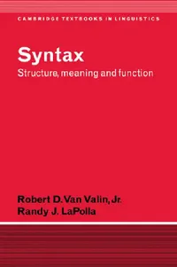 Buy Syntax (English, Jr. Van Valin Robert D. | Jr. Valin | Jr. Valin Robert D. Van) — BookShops.in