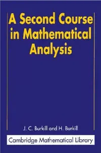 Buy A Second Course in Mathematical Analysis (English, J. C. Burkill | H. Burkill) — BookShops.in