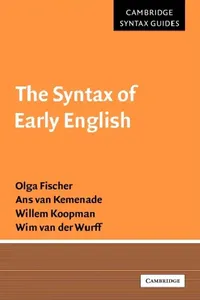 Buy The Syntax of Early English (English, Olga Fischer | Ans Van Kemenade | Willem Koopman) — BookShops.in
