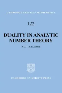Buy Duality in Analytic Number Theory (English, Peter D. Elliott | Elliott Peter D. T. a.) — BookShops.in