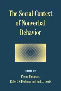 Buy The Social Context of Nonverbal Behavior (English, Pierre Philippot | Eric J. Coats | Robert S. Feldman) — BookShops.in