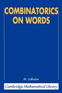 Buy Combinatorics on Words (English, M. Lothaire | Lothaire M | Roger Lyndon) — BookShops.in