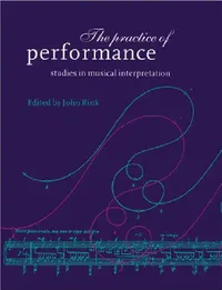 Buy The Practice of Performance (English, John Rink | Rink John) — BookShops.in