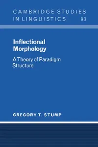 Buy Inflectional Morphology (English, Gregory T. Stump | Stump Gregory T. | S. R. Anderson) — BookShops.in