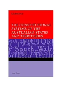 Buy The Constitutional Systems of the Australian States and Territories (English, Gerard Carney) — BookShops.in