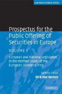 Buy Prospectus for the Public Offering of Securities in Europe (English, Dirk Van Gerven) — BookShops.in