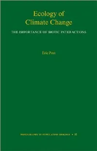 Buy Ecology of Climate Change (English, Eric Post) — BookShops.in