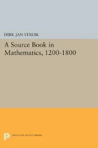Buy A Source Book in Mathematics, 1200-1800 (English, Dirk Jan Struik) — BookShops.in