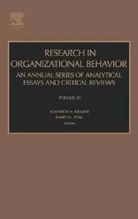 Buy Research in Organizational Behavior (English, Roderick M. Kramer | Barry Staw) — BookShops.in