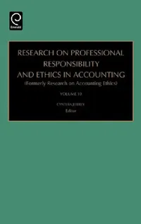 Buy Research on Professional Responsibility and Ethics in Accounting (English, Cynthia Jeffrey) — BookShops.in