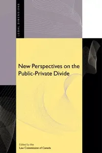 Buy New Perspectives on the Public-Private Divide (English, Law Commission of Canada) — BookShops.in