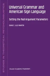 Buy Universal Grammar and American Sign Language (English, D. C. Lillo-Martin) — BookShops.in